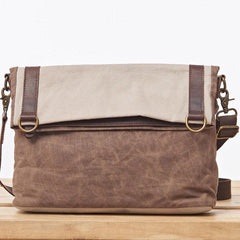 Mens Canvas Gray Cool Courier bag Messenger Bag Canvas Side Bag for Men