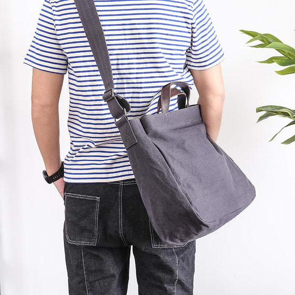 Canvas Mens Womens Large Side Bag Postman Bag Handbag Tote Bag Messenger Bag for Men