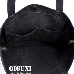 Mens Waxed Canvas Leather Tote Bag Canvas Shoulder Bag for Men - imessengerbags