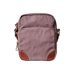 Cool Leahter Canvas Mens Side Bag Coffee Vertical Messenger Bags Courier Bag for Men - imessengerbags