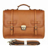 Top Brown Large Leather Mens Business 15 inches Laptop Work Briefcase Large Handbag Briefcase Business Bags For Men