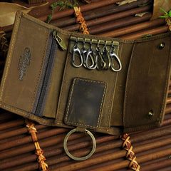 Cool Small Leather Mens Keys Wallet Car Keys Holder Car Key Case for Men - imessengerbags