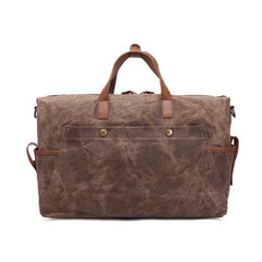 Mens Canvas Leather Briefcase Handbag Laptop Bag Business Bag for Men
