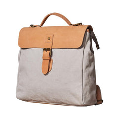 Canvas Leather Mens Womens Backpack Messenger Backpack Satchel Bag Canvas School Backpack for Men Women - imessengerbags