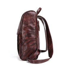 Handmade Cool Leather Men's Backpack Travel Backpack 14inch Computer Backpack For Men - imessengerbags