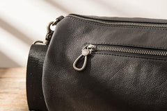 Cool Leather Mens Barrel Shoulder Bags Messenger Bags for Men