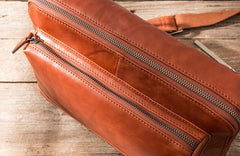 Black Brown Cool Leather Mens Shoulder Bags Messenger Bags for Men - imessengerbags