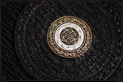 Handmade Leather Small Tooled Mens billfold Wallet Cool Chain Wallet Biker Wallet for Men - imessengerbags