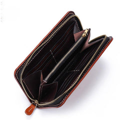 Handmade Leather Ganesha Mens Chain Biker Wallet Cool Leather Wallet With Chain Wallets for Men - imessengerbags