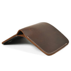 Cool Handmade Leather Mens Brown Bifold billfold Wallet Small Wallet  for Men - imessengerbags