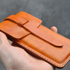 Handmade Leather Belt Pouch Mens Waist Bag Phone holsters for Men - imessengerbags