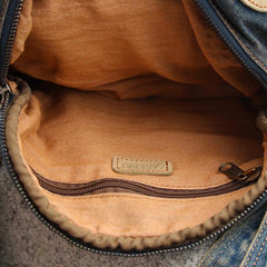 Blue Denim Mens Womens Small Messenger Bag Jean Casual Postman Bags Shoulder Bag Courier Bag For Men - imessengerbags