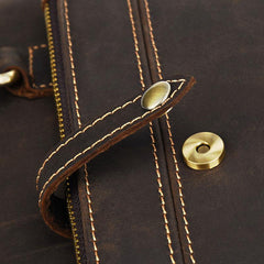 Vintage Leather Mens Briefcase Handbags 10inch Shoulder Bag Business Bag For Men