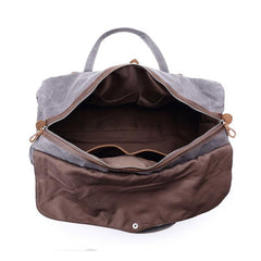Mens Waxed Canvas Weekender Bags Canvas Travel Bag Canvas Overnight Bag for Men - imessengerbags
