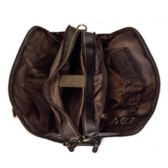 Vintage Leather Mens 14inch Briefcase Handbags Laptop Bag Work Bag For Men