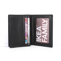 Leather Black Coffee Mens Small Card Wallet Coin Wallet Front Pocket Wallet for Men