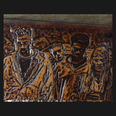 Handmade Leather Tooled TheWalkingDead Mens billfold Wallet Cool Leather Wallet Slim Wallet for Men - imessengerbags