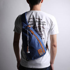 Cool Nylon Casual Men's Black Chest Bag One Shoulder Backpack For Men - imessengerbags