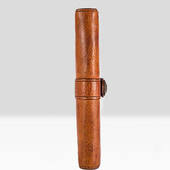 Handmade Leather Mens Cool Long Leather Wallet Bifold Clutch Wallet for Men