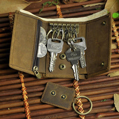 Cool Small Leather Mens Keys Wallet Car Keys Holder Car Key Case for Men - imessengerbags
