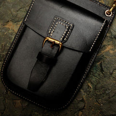 Leather Belt Pouch Mens Small Cases Waist Bag Hip Pack Belt Bag Fanny Pack Bumbag for Men - imessengerbags