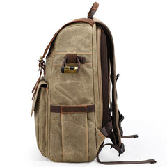 CANVAS WATERPROOF MENS CANON CAMERA BACKPACK LARGE NIKON CAMERA BAG DSLR CAMERA BAG FOR MEN - imessengerbags