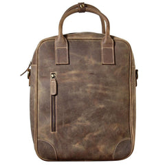 Handmade Leather Mens Cool Backpack Bag Messenger Bag Briefcase Work Bag Laptop Bag for men