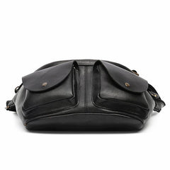 Black LEATHER MENS 10 inches FANNY PACK FOR MEN BUMBAG Sling Bag WAIST BAGS FOR MEN