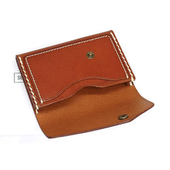 Leather Mens Card Wallet Front Pocket Wallet Small Slim Wallet Change Wallet for Men - imessengerbags