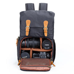 Blue LARGE CANVAS WATERPROOF MENS DSLR CAMERA BAG CANON CAMERA BACKPACK NIKON CAMERA BAG FOR Women - imessengerbags