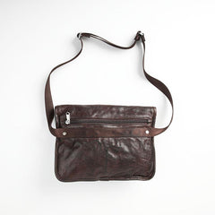 DISTRESSED BROWN LEATHER MEN'S Side BAG 10 inches MESSENGER BAG Leather Coffee Courier BAGs FOR MEN - imessengerbags