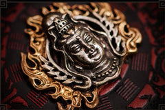 Handmade Leather Small Tooled Mens billfold Wallet Cool Chain Wallet Biker Wallet for Men