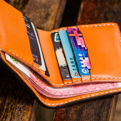 Handmade Leather Trucker Bag Mens billfold Wallet Cool Chain Wallet Biker Wallet for Men - imessengerbags
