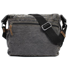 Cool Canvas Black Mens 13 inches Messenger Bag Side Bag Green Postman Bag Courier Bag For Men