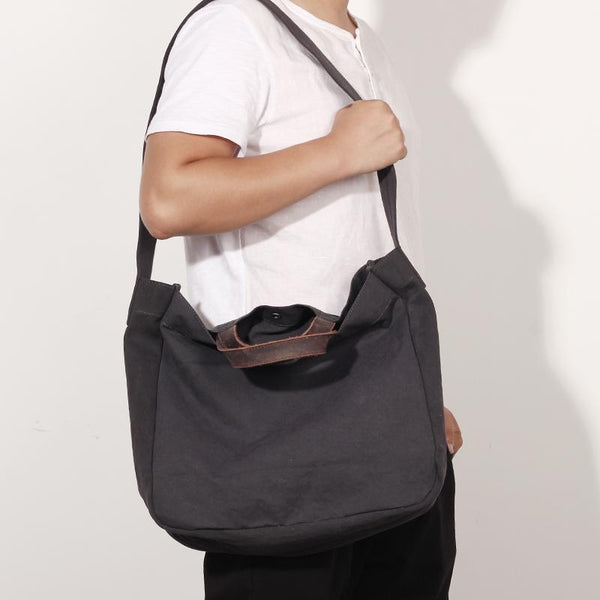 Casual Canvas Womens Mens Large Green Handbag Tote Bag Green Shoulder Bag Tote Purse For Men - imessengerbags