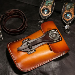 Leather Belt Pouch Mens Small Cases Waist Bag Hip Pack Belt Bag Fanny Pack Bumbag for Men - imessengerbags