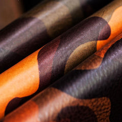 Handmade Leather Men Camouflage Cool Leather Wallet Long Phone Clutch Wallets for Men - imessengerbags