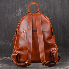 Vintage Leather Brown Men's Backpack Computer Backpack College Backpack For Men - imessengerbags