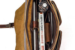 VINTAGE LEATHER MENS Large BRIEFCASEs BUSINESS BRIEFCASE Cool SHOULDER BAG HANDBAGS FOR MEN - imessengerbags
