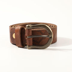 Casual Handmade Leather Vintage Simple Leather Belts Mens Khaki Belt Men Brown Leather Belt for Men