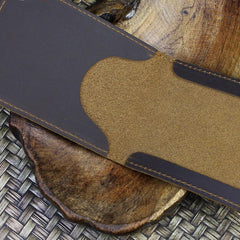 Handmade Leather Floral Mens License Wallets Cool Short Wallet Card Holder Small Card Slim Wallets for Men