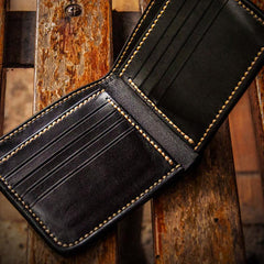 Handmade Leather Eagle Tooled Mens billfold Wallet Cool Leather Wallet Slim Wallet for Men - imessengerbags