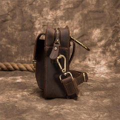 Simple Retro Leather Mens Tablet Messenger Bag Small Side Bag Messenger Bag For Men - imessengerbags