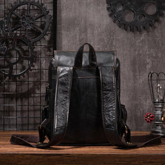 Cool Mens Leather 14inch Laptop Backpack Travel Backpacks Leather School Backpack for Men