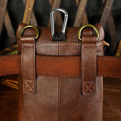 Cool Mens Leather Side Bag Belt Pouch Holster Belt Case Pack Waist Pouch for Men