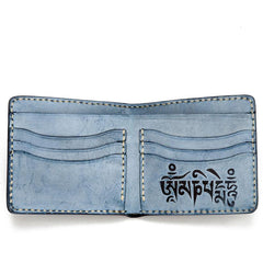 Handmade Leather Tooled Mens billfold Wallet Cool Leather Wallet Slim Wallet for Men - imessengerbags