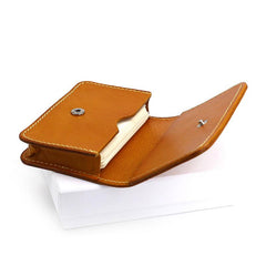 Cool Leather Mens Card Wallet Front Pocket Wallets Small Change Wallet for Men