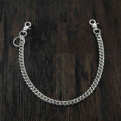 20'' SOLID STAINLESS STEEL BIKER SILVER WALLET CHAIN LONG PANTS CHAIN SILVER Jeans Chain Jean Chain FOR MEN