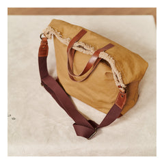 Canvas Cool Mens Tote Bag 14 inches Canvas Handbag Canvas Tote for Men Women - imessengerbags