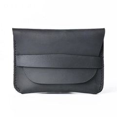 Vintage Brown Leather Men's Coin Holder Black Card Wallet Slim billfold Wallet For Men - imessengerbags